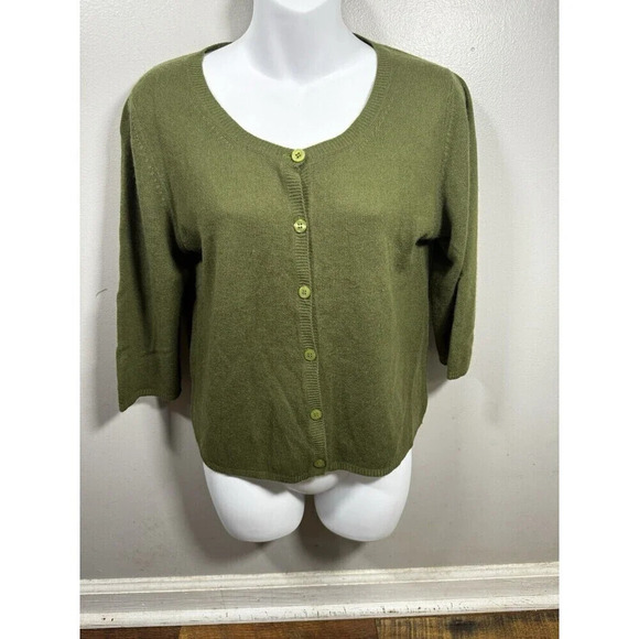 100% CASHMERE BY Workshop Green Small Cardigan Excellent Condition - Picture 1 of 7